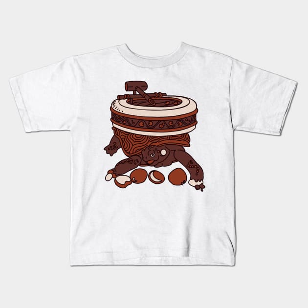 Tortoise Familiar Kids T-Shirt by Sabling Art